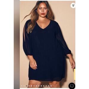 Lulus NWT Navy Blue Shifting Dears Mini Shift Dress Size XL
